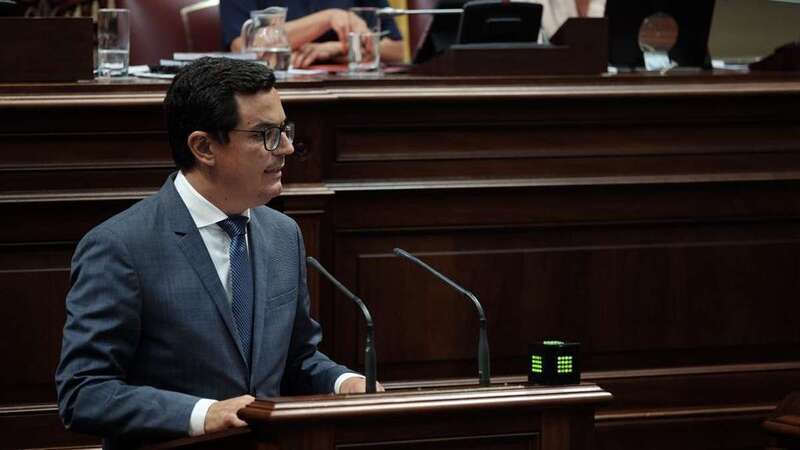 El político teldense Pablo Rodríguez, durante una intervención en el Parlamento de Canarias (Foto TA)
